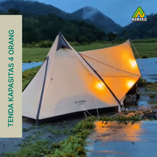 paket super premium- tenda kapasitas 4 orang